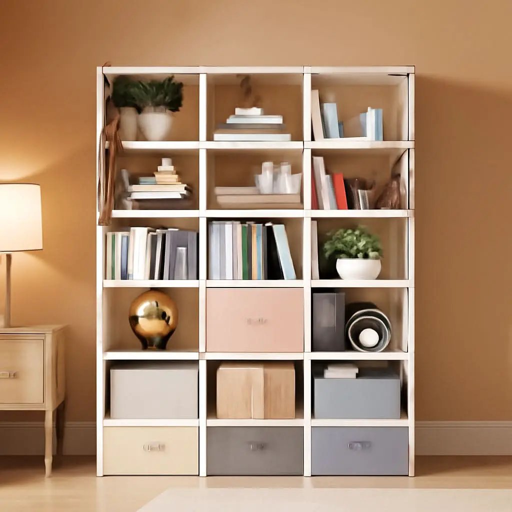 18 Cube Black Bookcase Storage Organizer Tall Metal from PriceLows™