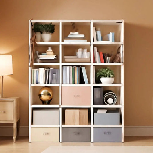 18 Cube Black Bookcase Storage Organizer Tall Metal from PriceLows™