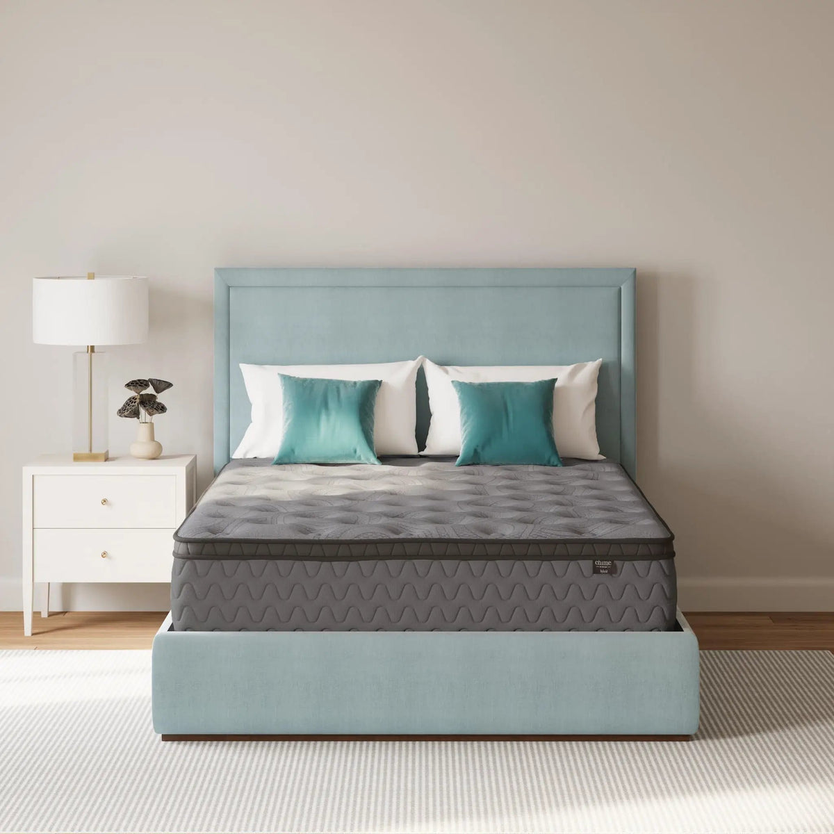 Augusta Firm Hybrid Mattress | 12 Inch Height | Euro Pillow Top | Low-Maintenance Design
