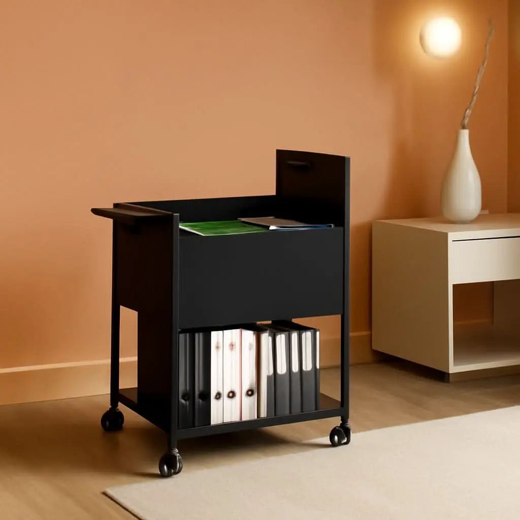 Locking Rolling File Cabinet With Hanging Folders On Wheels from PriceLows™