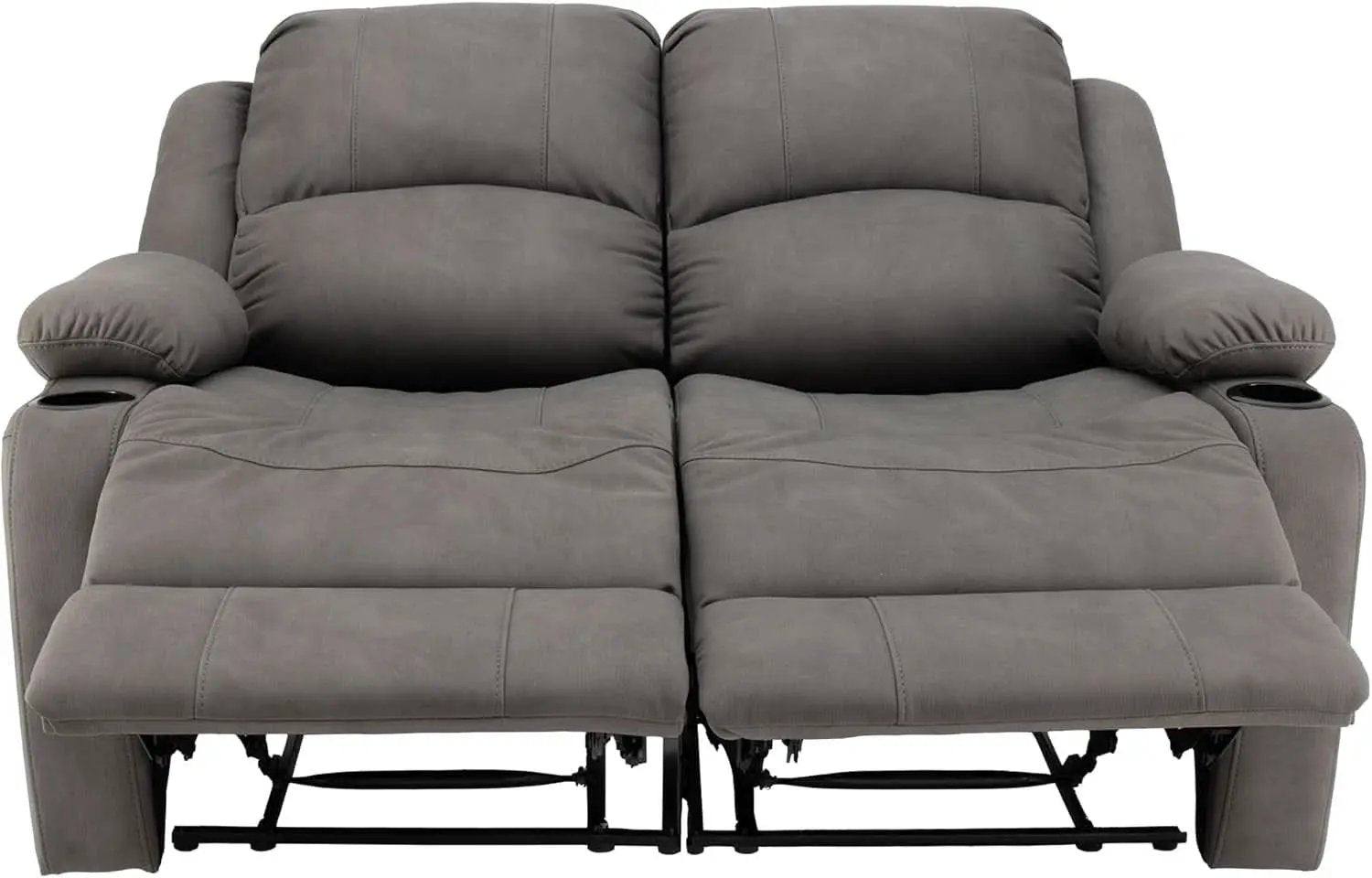 58 Inch Wall Hugger Double Recliner RV Theater Seats Slate from PriceLows™
