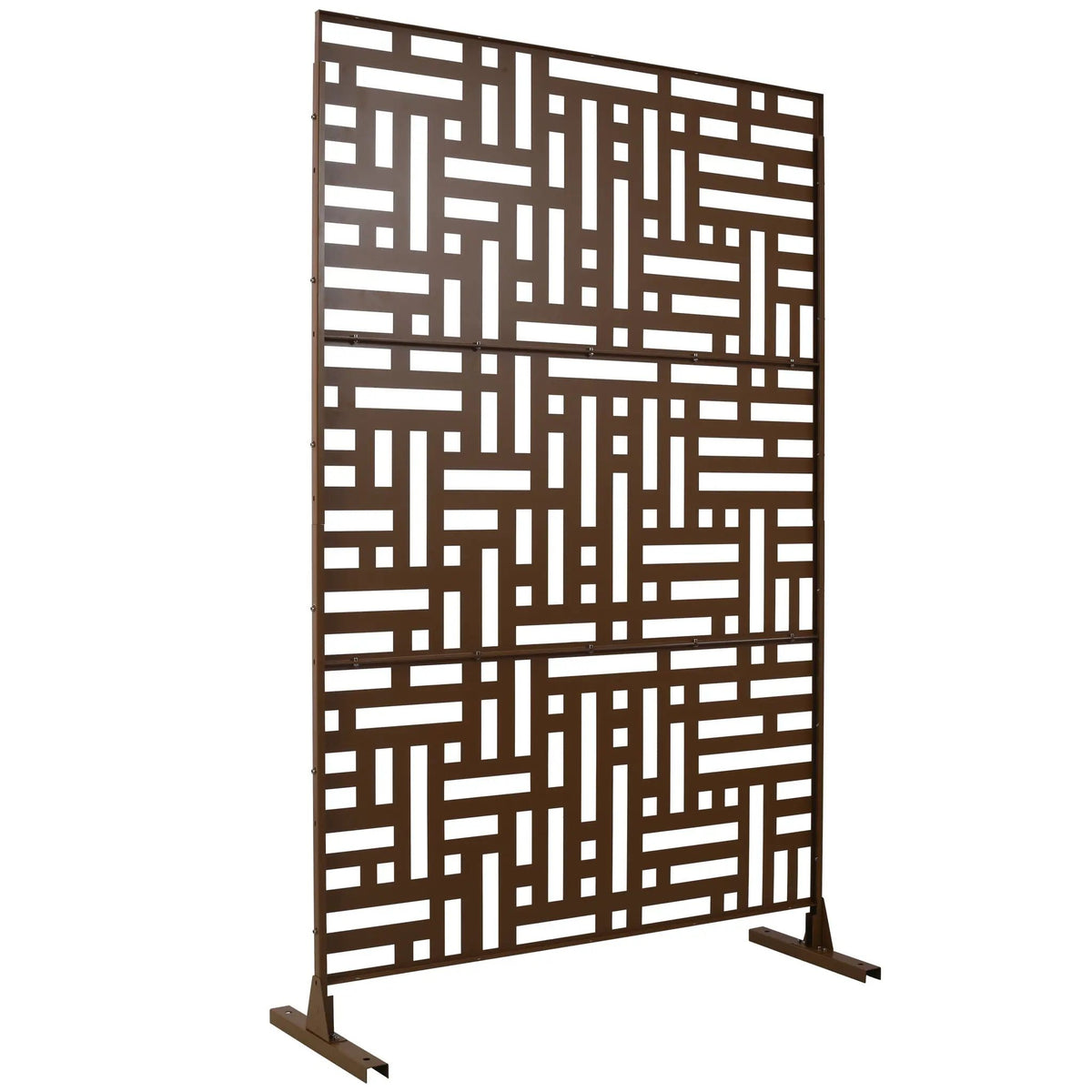 Metal Privacy Screen | Freestanding Frame | Rust Resistant | Indoor Use