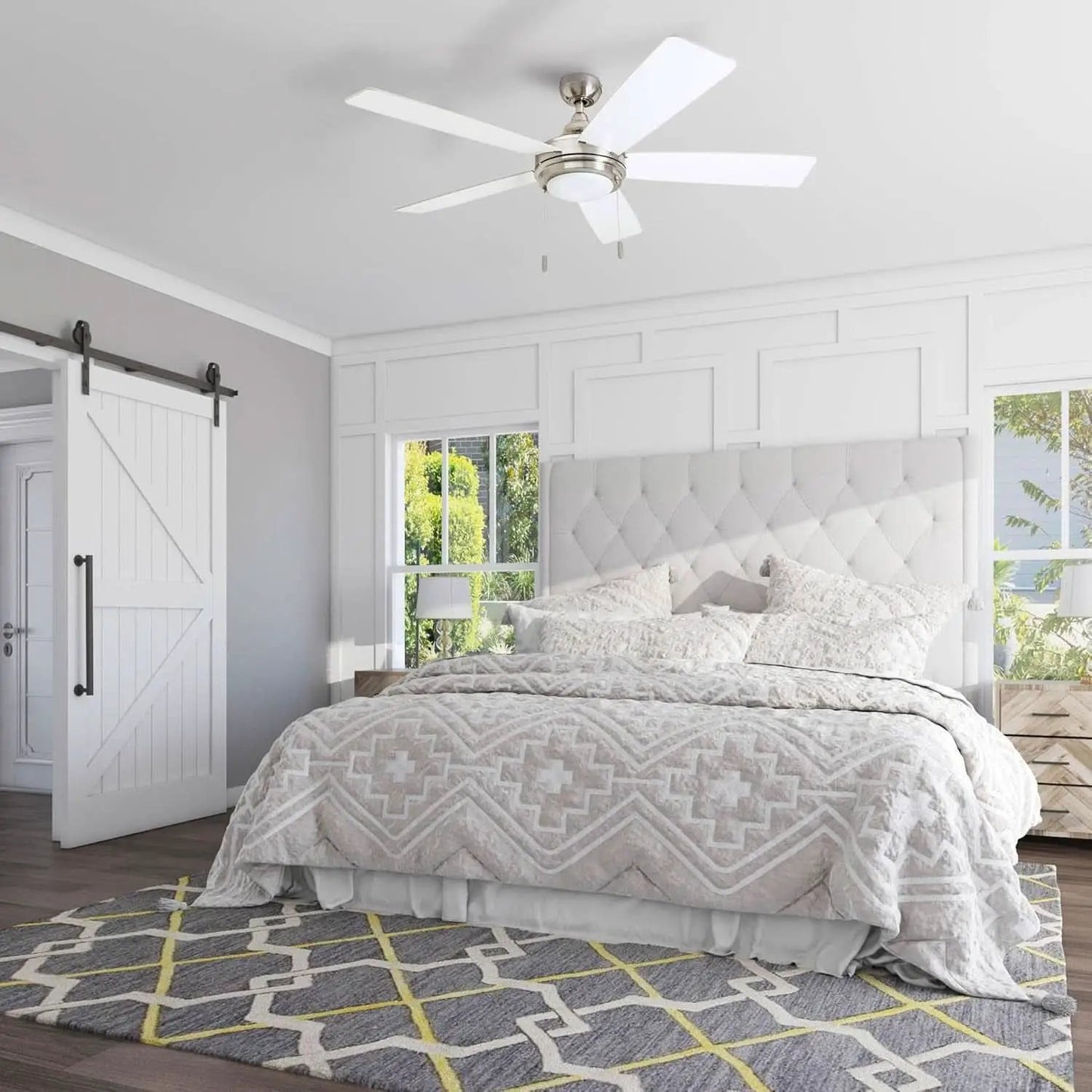 Ventnor 52 Inch Indoor Ceiling Fan LED Light For Rooms from PriceLows™
