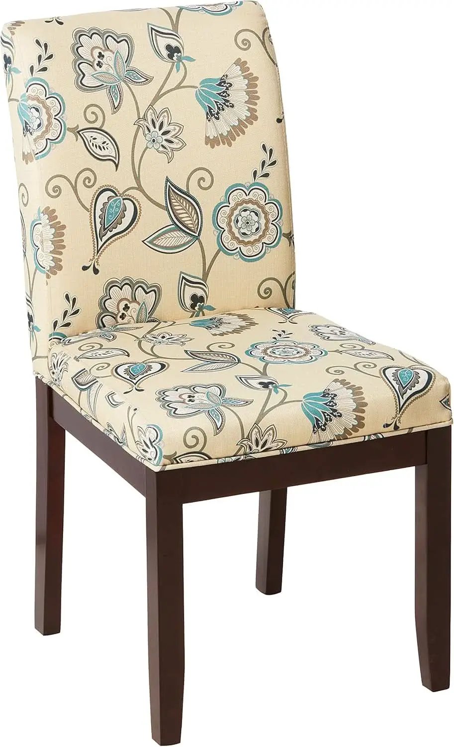 Dakota Upholstered Parsons Chair Avignon Sky Espresso Legs from PriceLows™