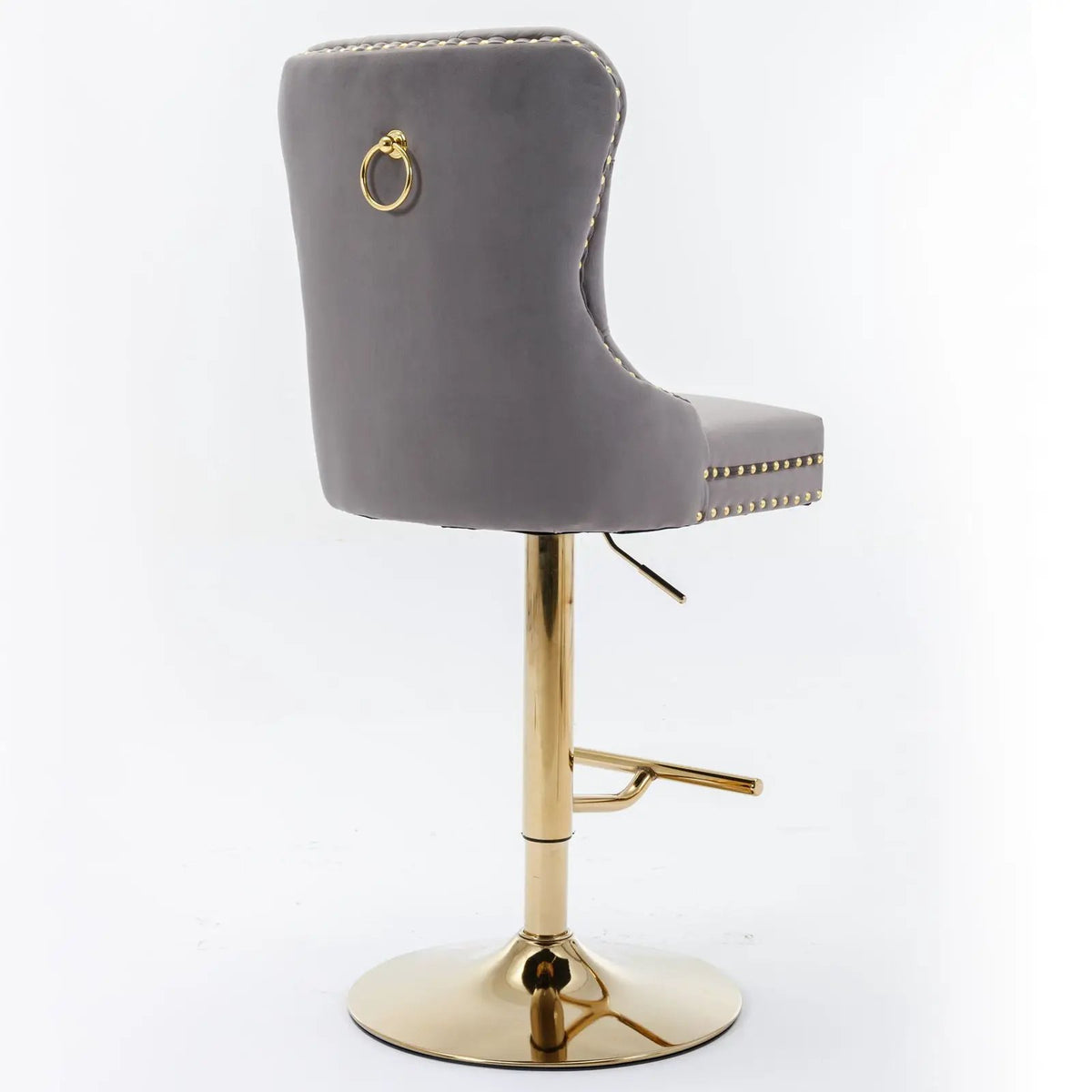 Swivel Barstools | Set Of 2 | Adjustable 25-33 Inch Seat Height | Tufted Back Upholstery
