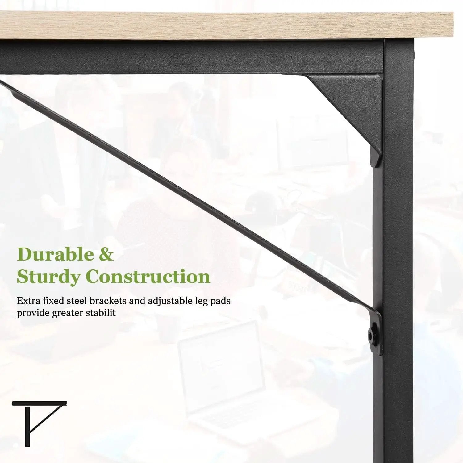 39 Inch Computer Desk With Adjustable Feet For Home Office from PriceLows™