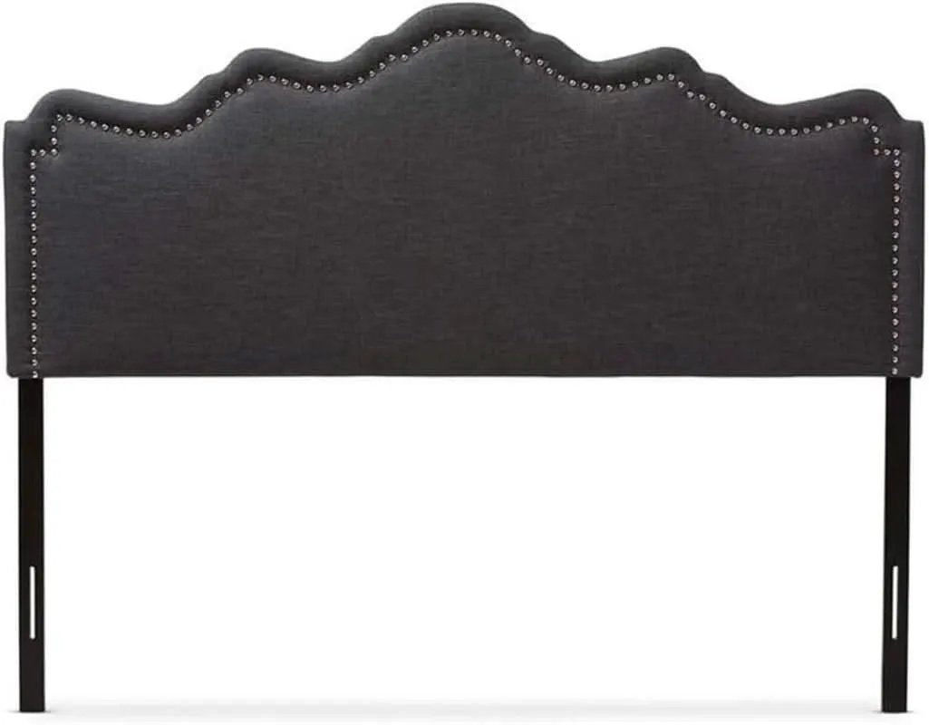 Elegant Upholstered Dark Gray Queen Headboard for Bedrooms from PriceLows™