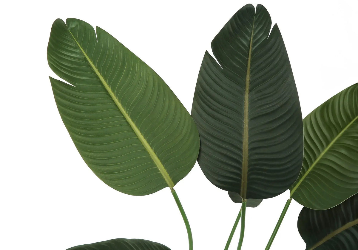 44 Inch Artificial Bird Of Paradise Tree | 8 Adjustable Leaves | Indoor Faux Floor Plant | Potted