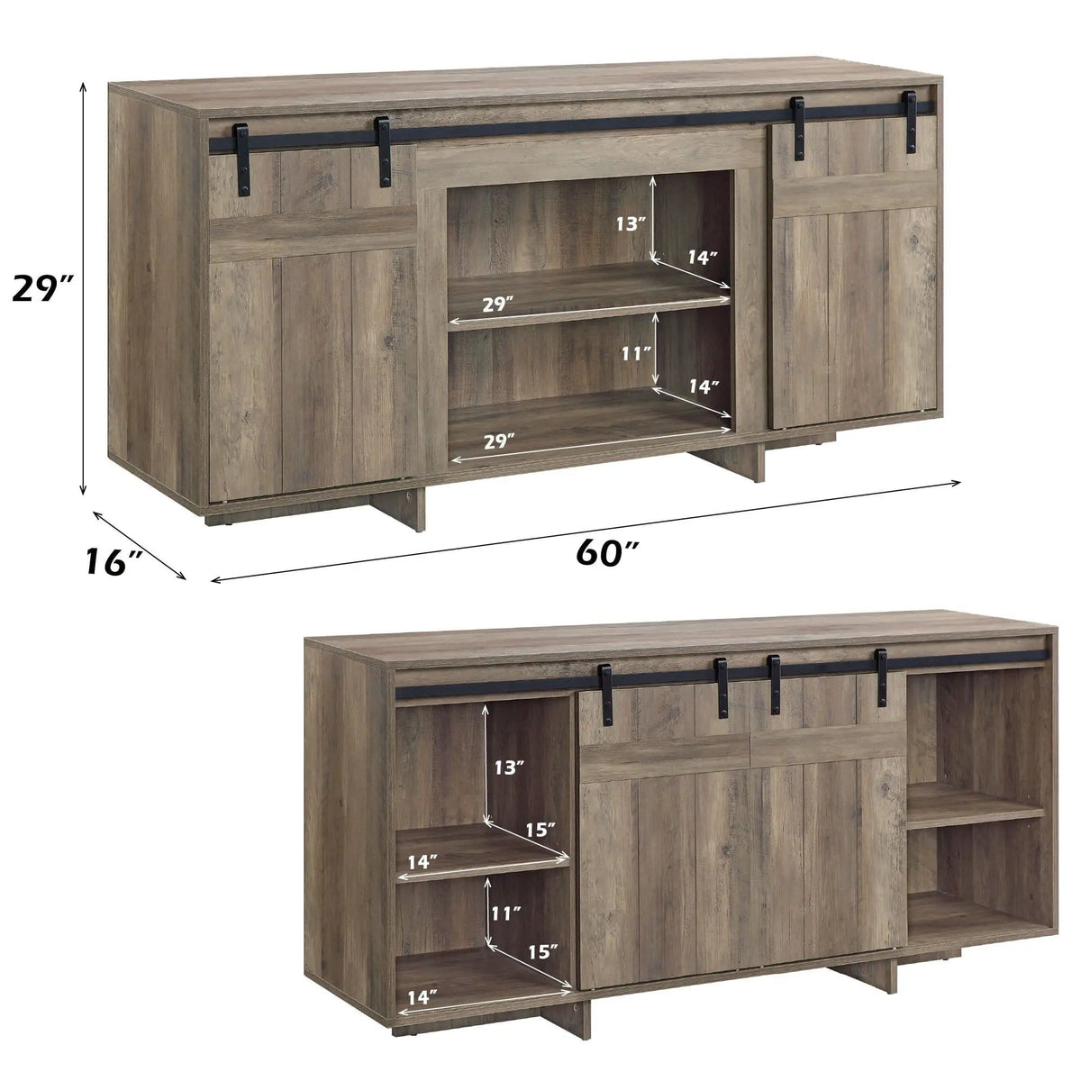 Bellarosa TV Stand | 16 x 60 x 29 in | Wood | Living Room