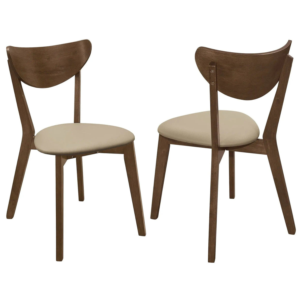 Kersey Wood Dining Side Chair Chestnut (Set of 2) | 17.25 x 21.75 x 31.25 in | Rubberwood & Engineered Wood | Dining Room