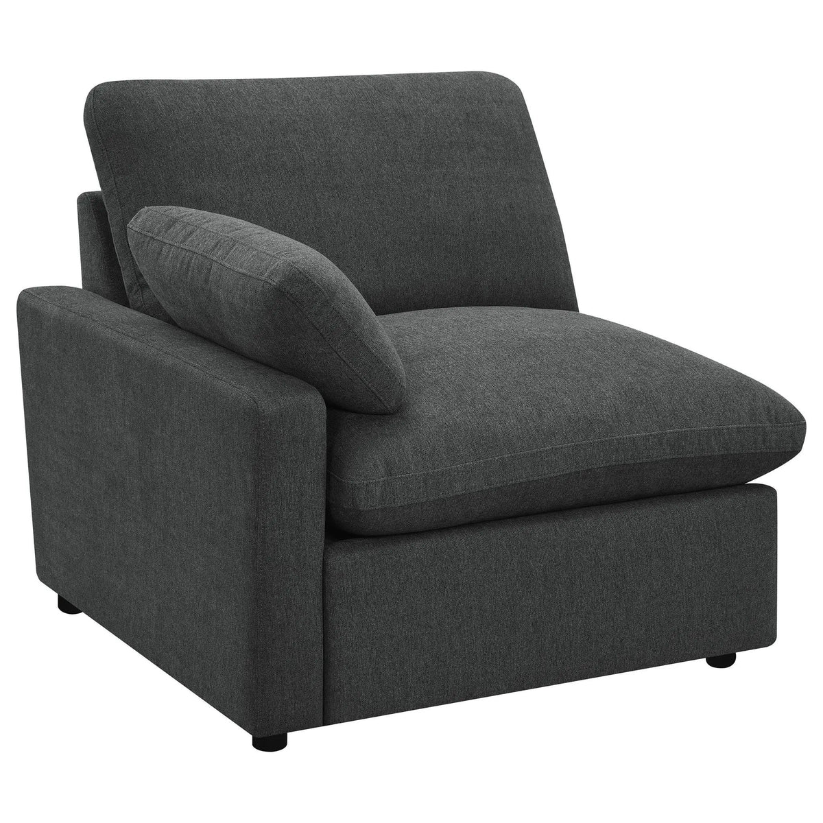 Collins Modular Power Loveseat Dark | 86 x 40 x 38 in | Engineered Wood & Fabric | Grey