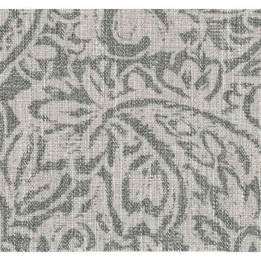 Gray Floral Storage Ottoman Large Round For Living Room from PriceLows™