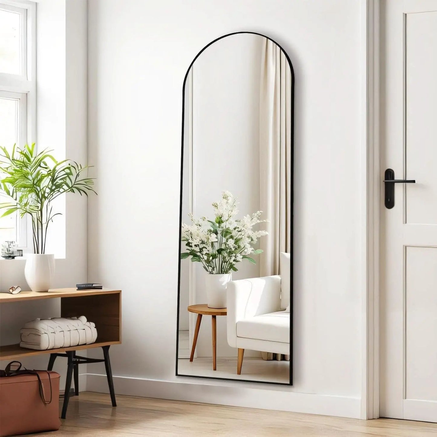 Arched Full Length Mirror 59x16 Inch Shatterproof Glass from PriceLows™