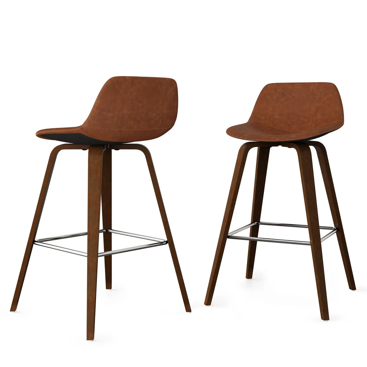 Randolph Bentwood Stools | Set Of 2 | Mid Century Modern Style | Counter And Bar Height