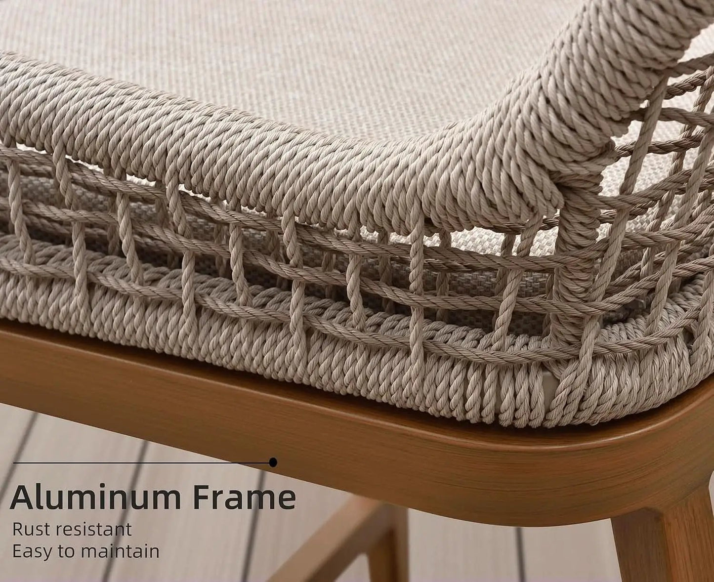 Counter Height Bar Stools With Backrest Set of 4 Rattan from PriceLows™