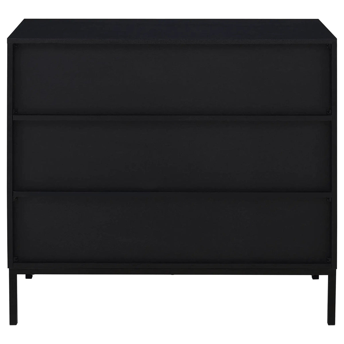 Jess 2-door Arched Fluted Glass Accent Cabinet | 37 x 16.25 x 35.75 in | Engineered Wood & Tempered Glass | Black