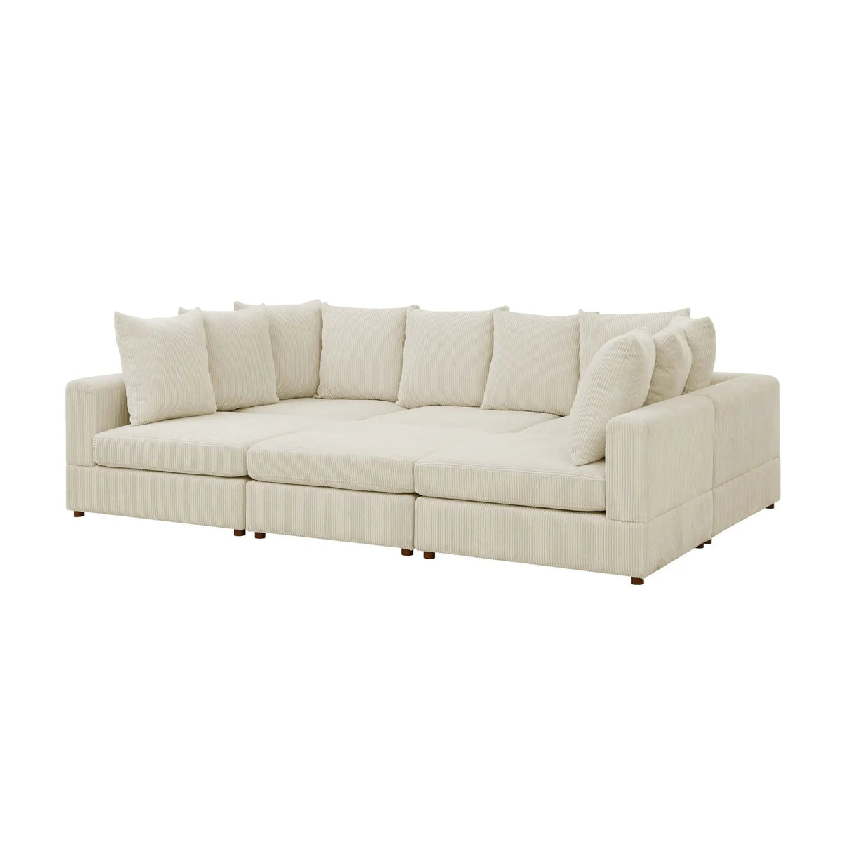 Haven 6 Piece Modular Sectional | 6-Piece Set | Engineered Wood & Fabric | Living Room