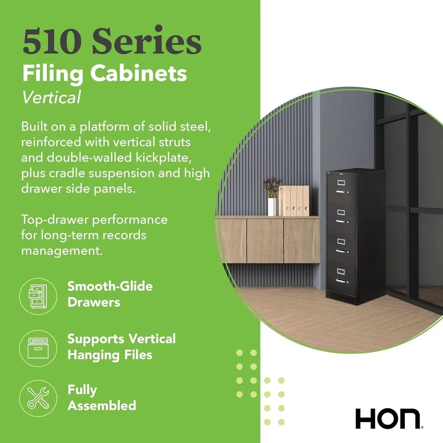 4-Drawer Vertical Locking Metal File Cabinet 25 Deep Putty from PriceLows™
