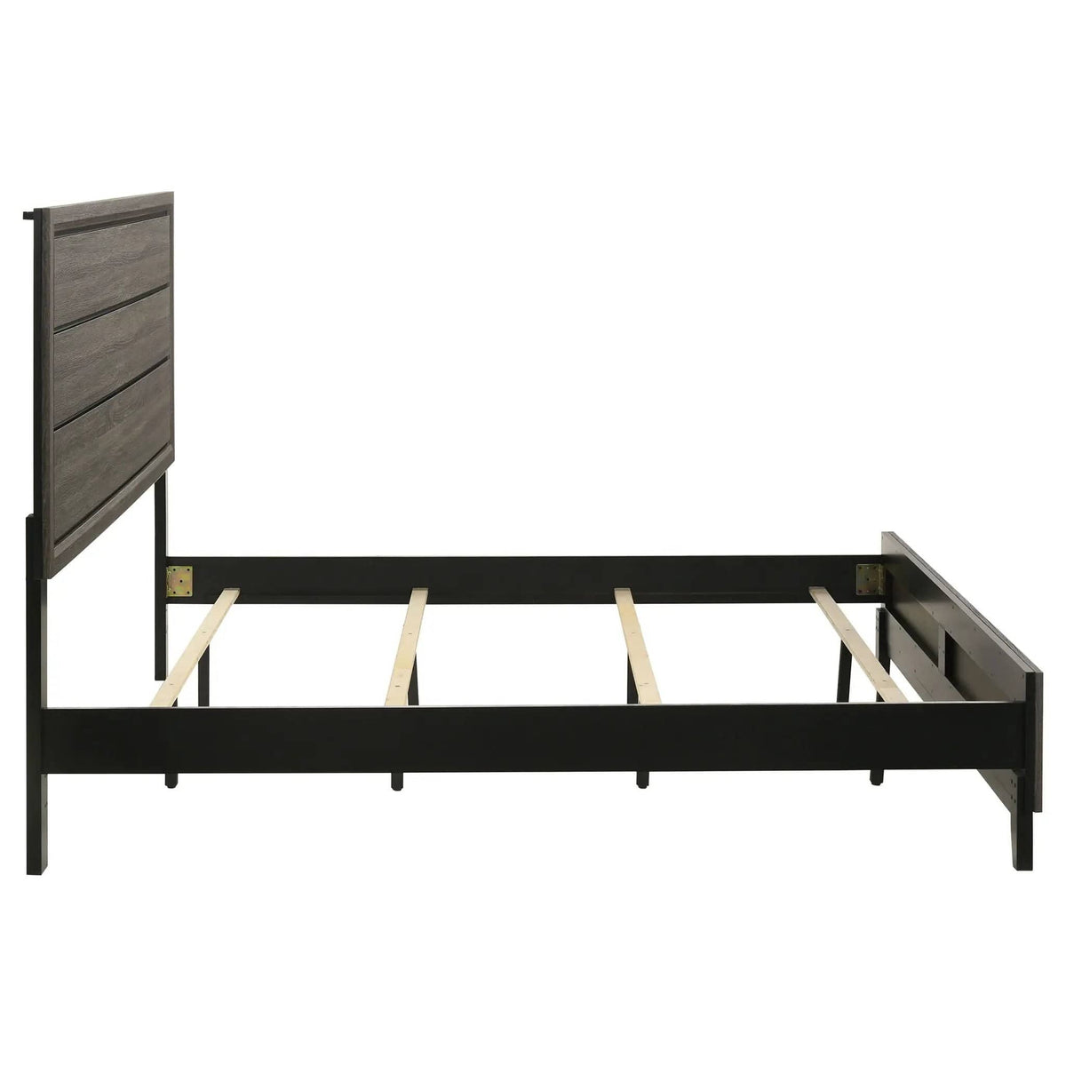 Watson Wood Eastern King Panel Bed Grey | 79.5 x 84.5 x 56.5 in | Rubberwood & Engineered Wood | Oak