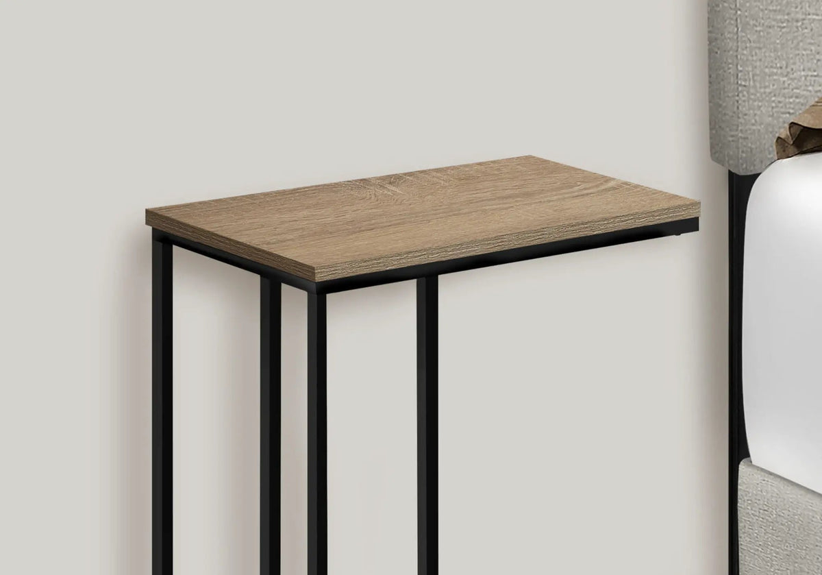 C-Shaped End Table | Space-Saving Design | Sleek Surface | Contemporary Style