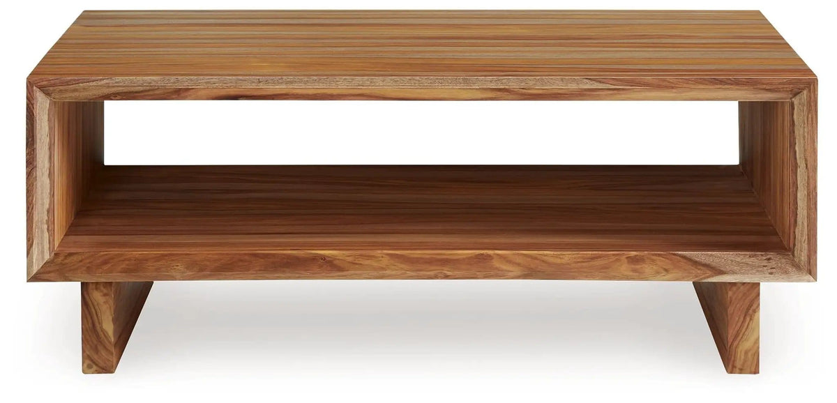 Dressonni Rectangular Cocktail Table | 46.25 x 32 x 18.25 in | Mdf & Veneer | Brown