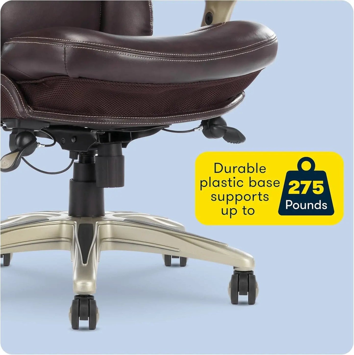 Claremont Ergonomic Office Chair Lumbar Support Chestnut from PriceLows™
