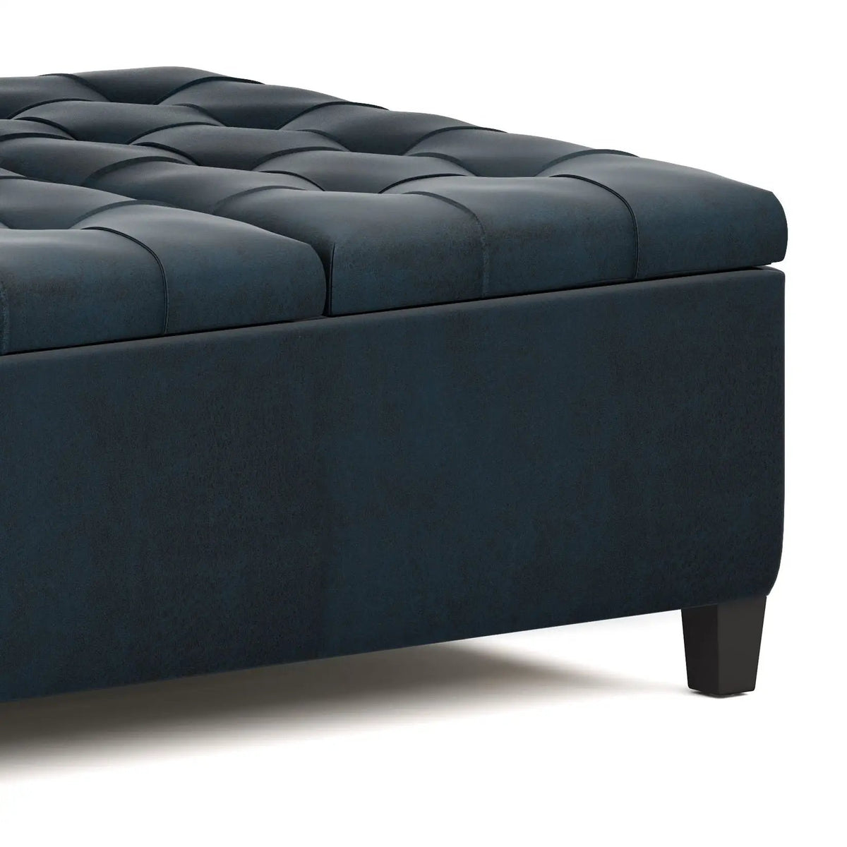 Harrison Large Coffee Table Storage Ottoman | Split Lift-Up Top | Square Design | 36 Inch Width