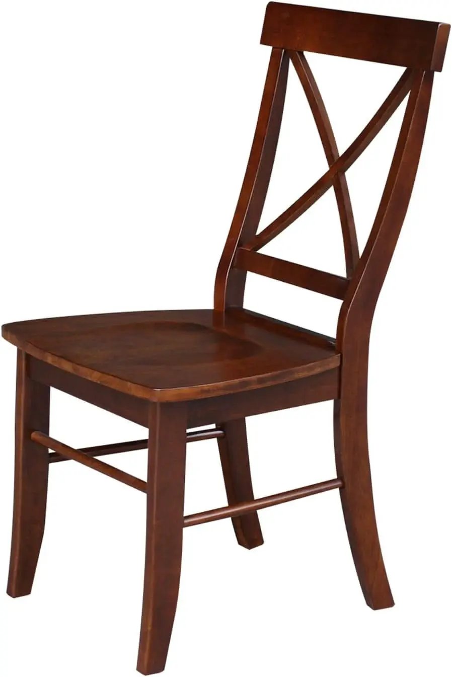 Espresso Solid Wood X Back Dining Chairs Set For Kitchen from PriceLows™