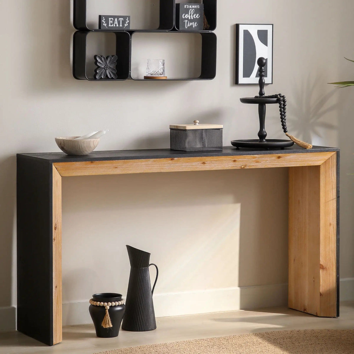 Modern Console Table | 2 Pieces | Wood | Living Room