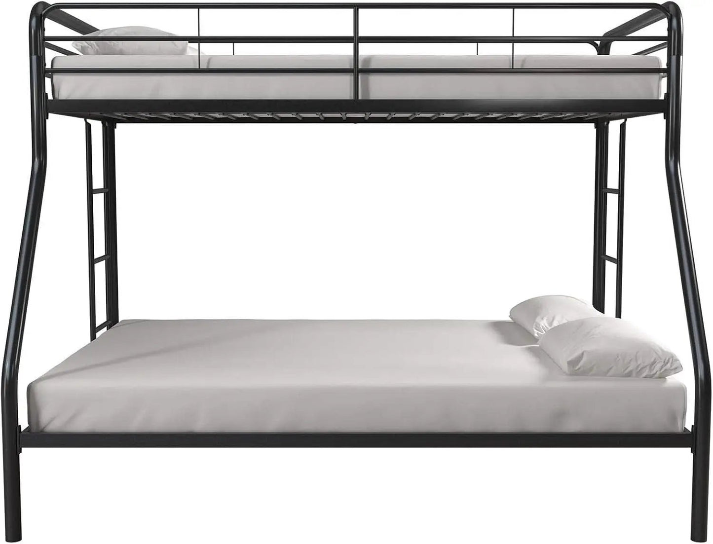 Dusty Metal Bunk Bed Frame Twin Over Full Black Finish from PriceLows™