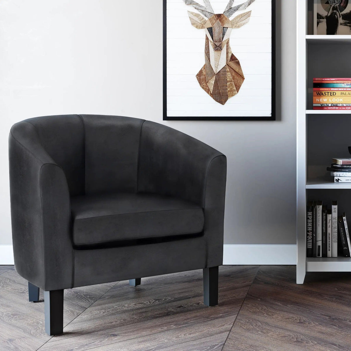 Austin Handcrafted Tub Chair | 2 Pieces | Solid Wood | Living Room