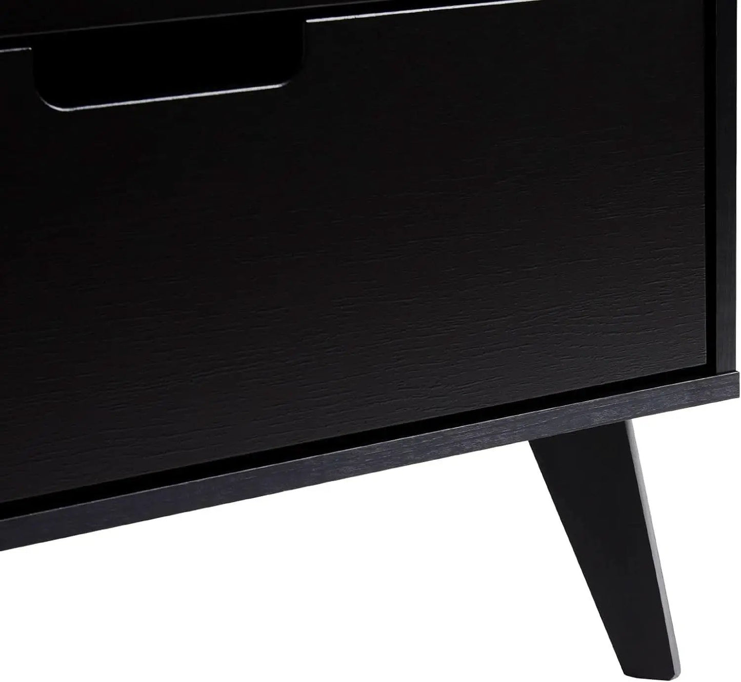 Modern Six Drawer Dresser Black 52 Inch Bedroom Storage from PriceLows™