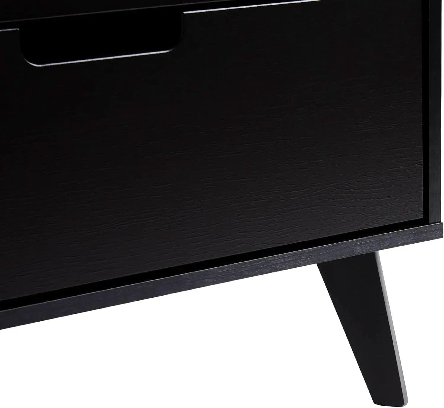 Modern Six Drawer Dresser Black 52 Inch Bedroom Storage from PriceLows™