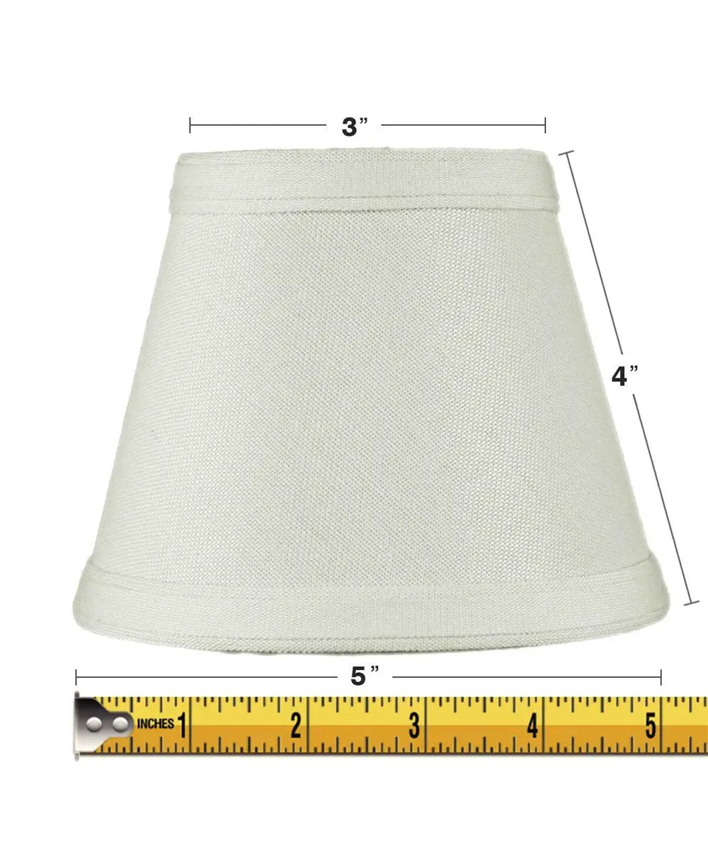Clip On Candelabra Lamp Shades | 5X4 Inch | Oatmeal Linen | Set Of Six
