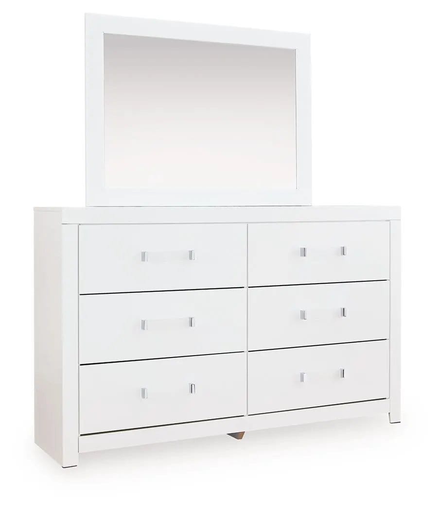 Maeling Six Drawer Dresser | 4 Pieces | Acrylic | Bedroom