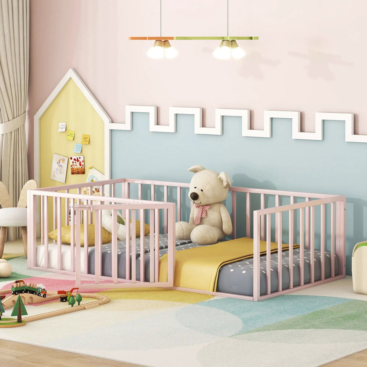 Metal Floor Bed Frame | Raised Fence Gate | Low Platform Design
