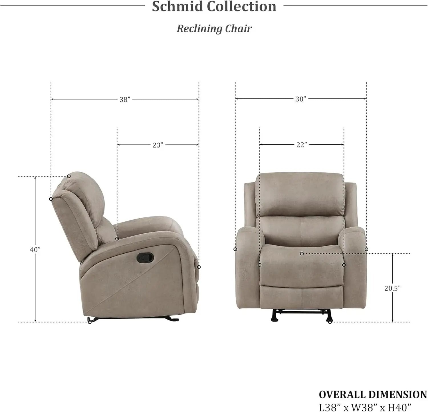 Polished Microfiber Manual Reclining Sofa Set Brown 3 Piece from PriceLows™