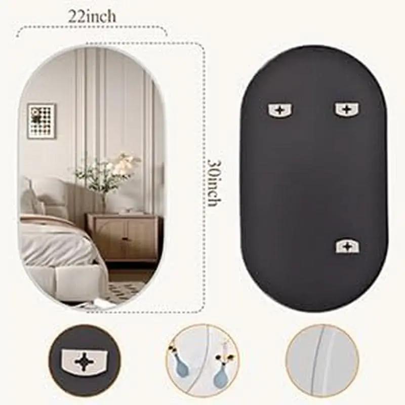 Gold Oval Bathroom Mirror 20x28 Wall Decor Mirror Style from PriceLows™
