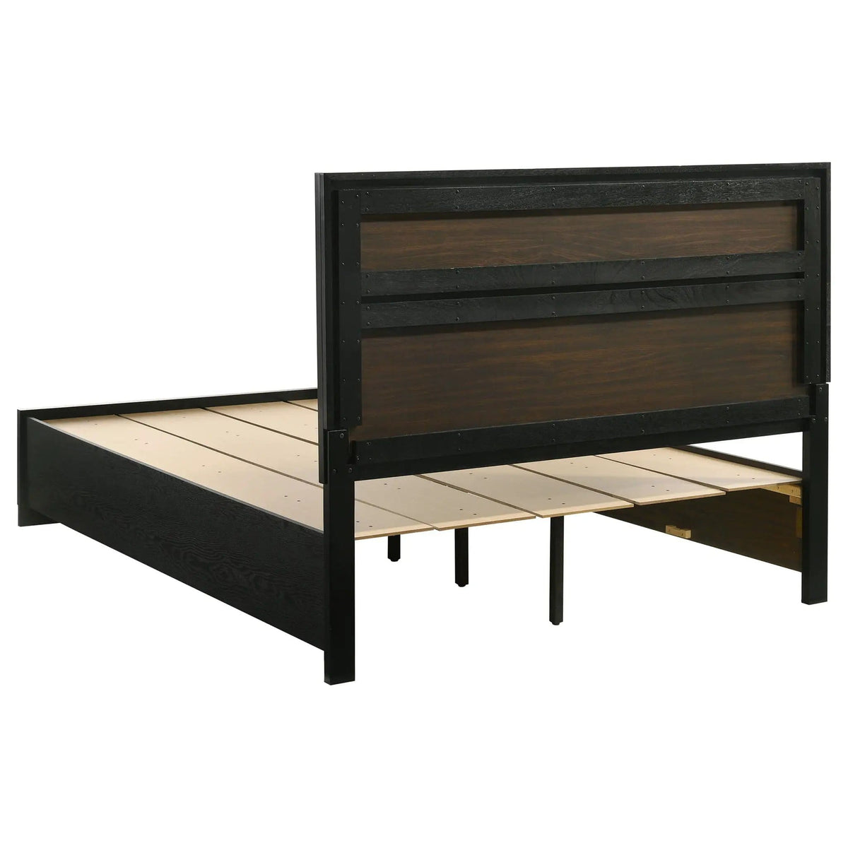 Miranda 51-inch Wood Queen Storage Panel Bed | 63.5 x 83.75 x 50.25 in | Wood | Black