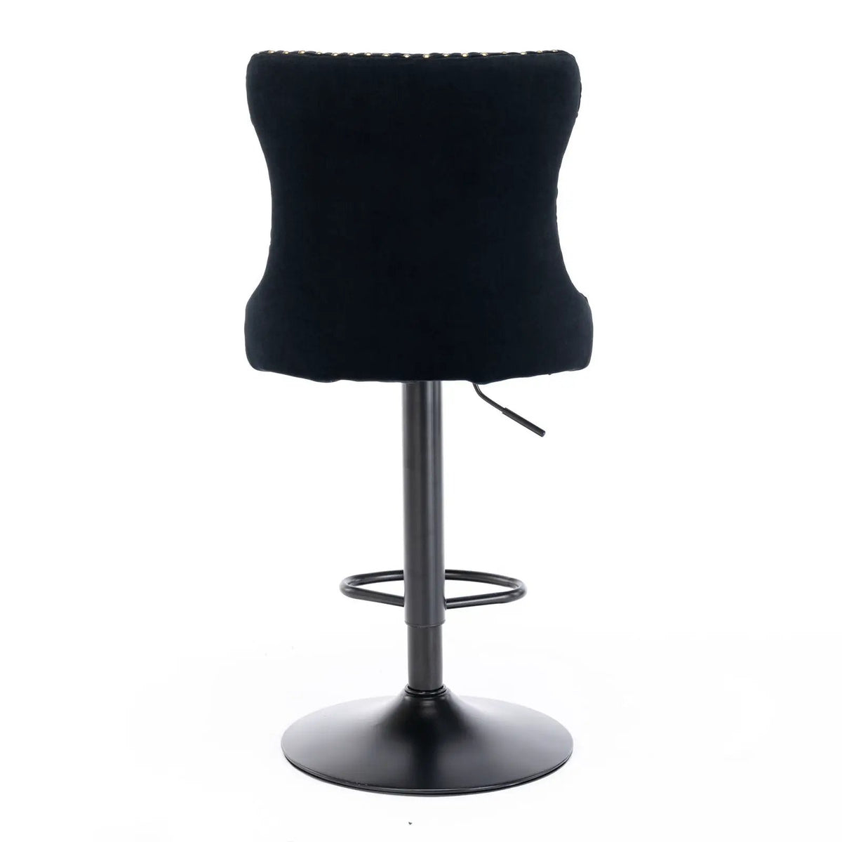 Swivel Barstools | Adjustable Height | Tufted Back With Nailheads | Set of 2