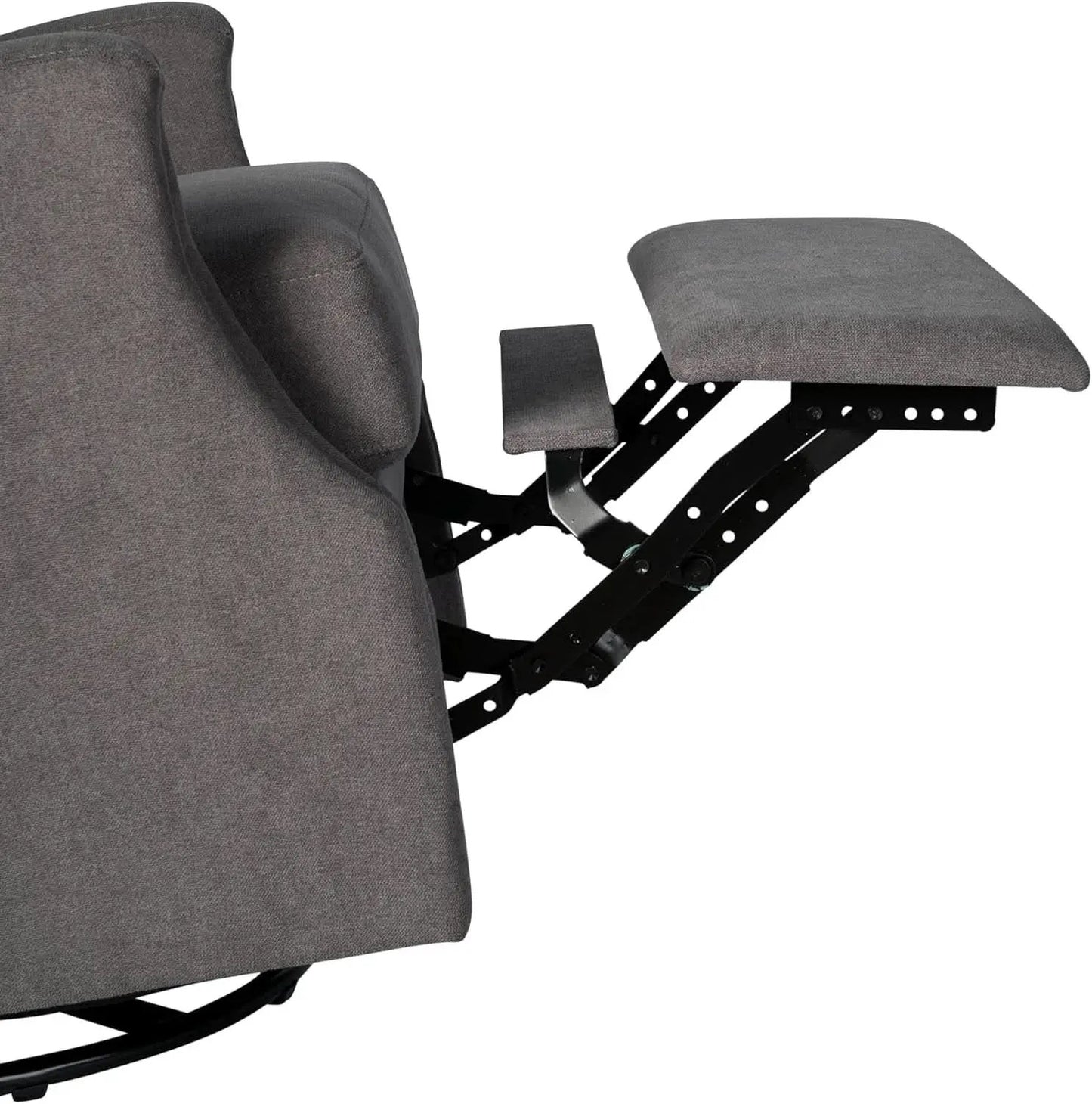Omma Wingback Swivel Glider Recliner Dark Gray Upholstered from PriceLows™