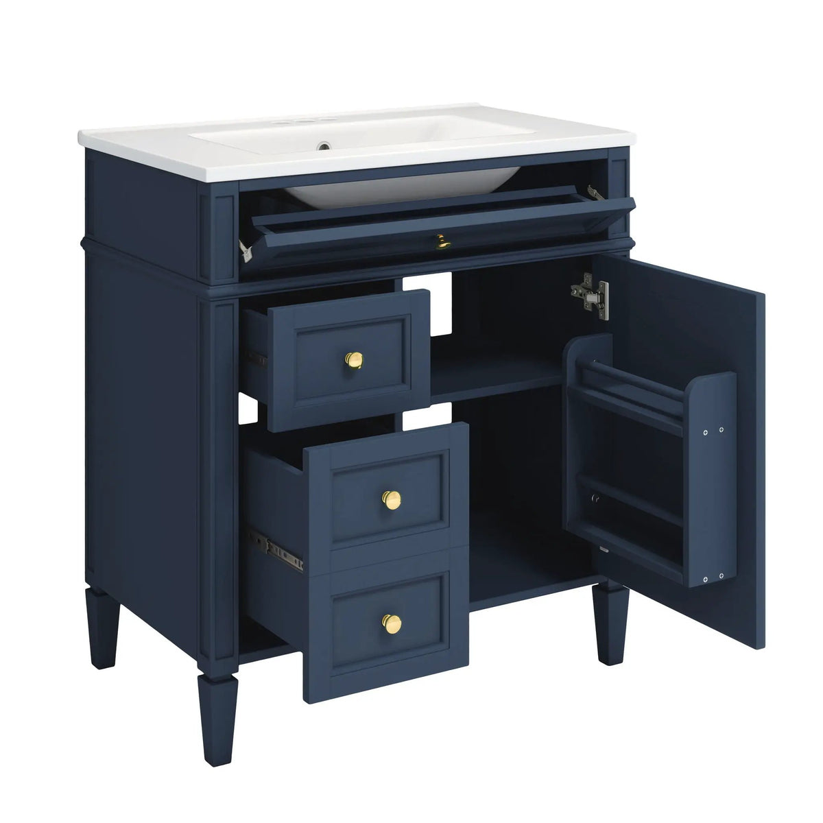 Bathroom Vanity With Medicine Cabinet | Royal Mirror Cabinet | Modern Storage | Unique Pattern Design