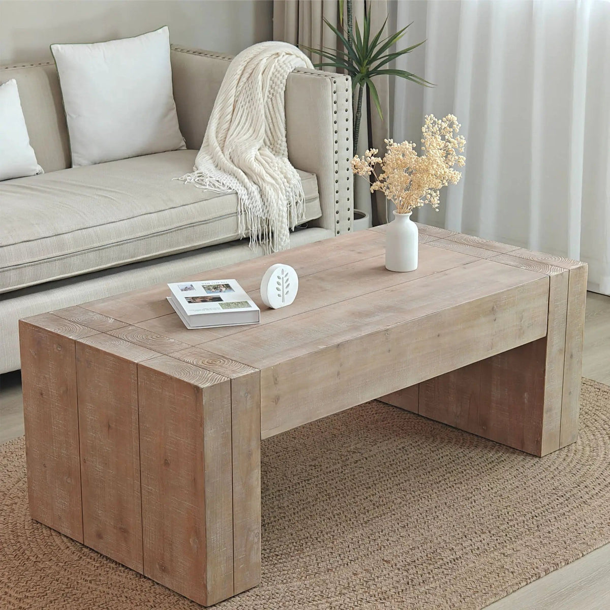 Minimalist Rectangular Center Table For Living Room | 2 Pieces | Engineered Wood | Living Room
