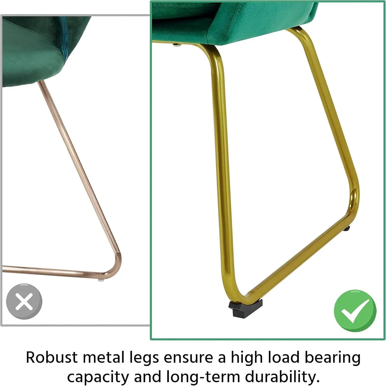 Flower Velvet Vanity Chair Green Upholstery With Gold Legs from PriceLows™