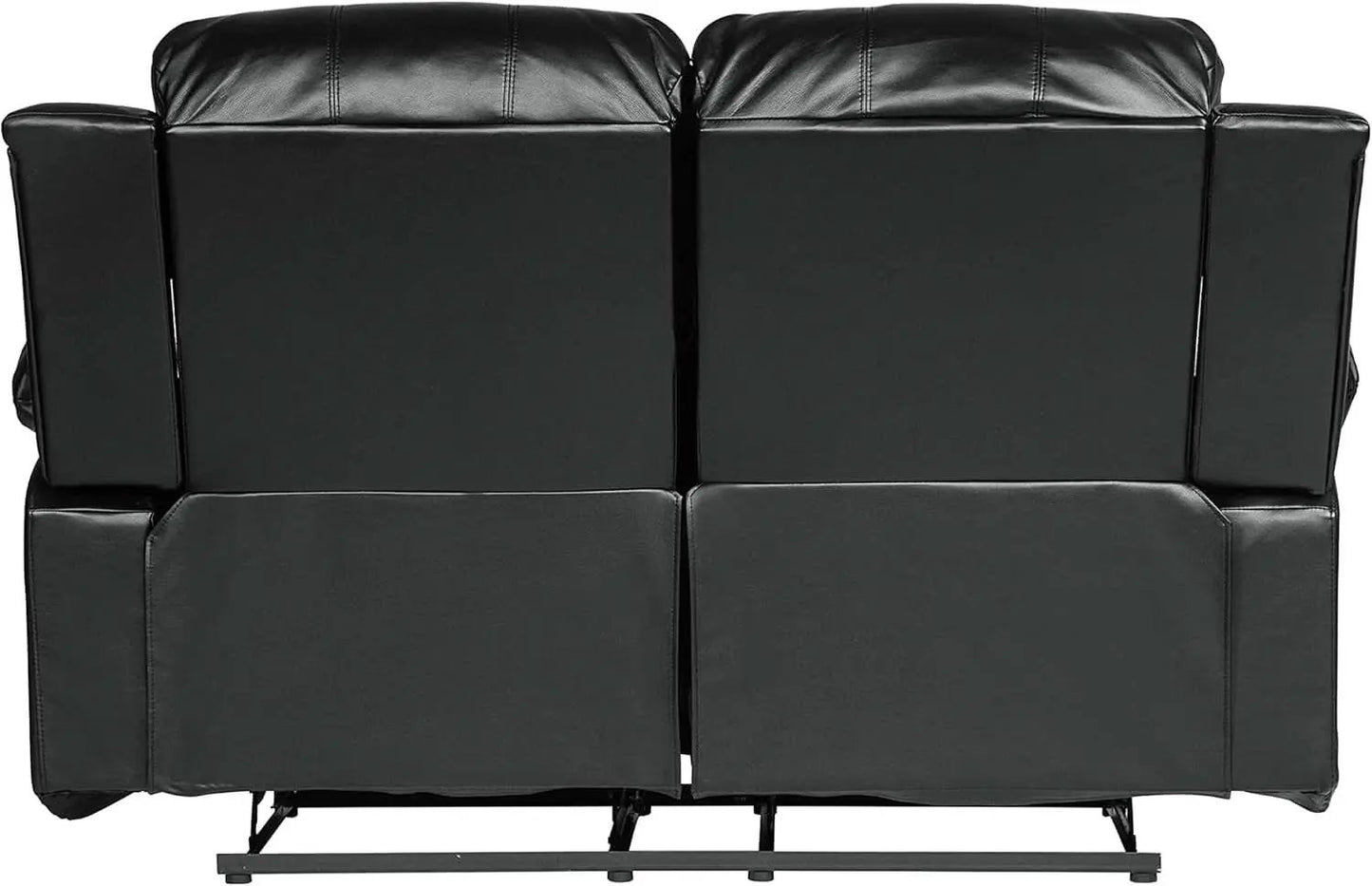 62.5 Inch Black Wall Hugger Recliner Loveseat Modern from PriceLows™