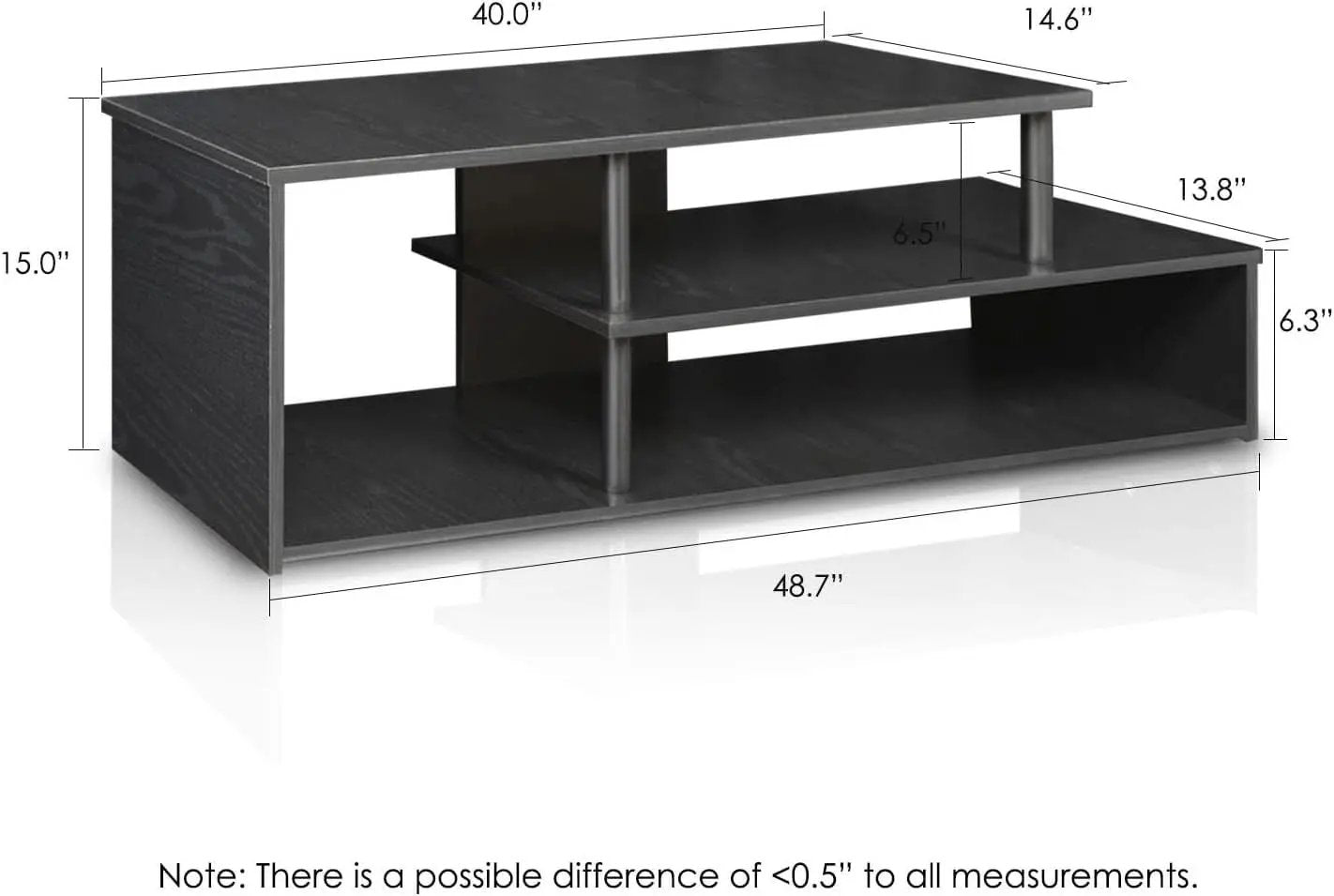Econ Low Rise TV Stand Black For Small Spaces Living Room from PriceLows™