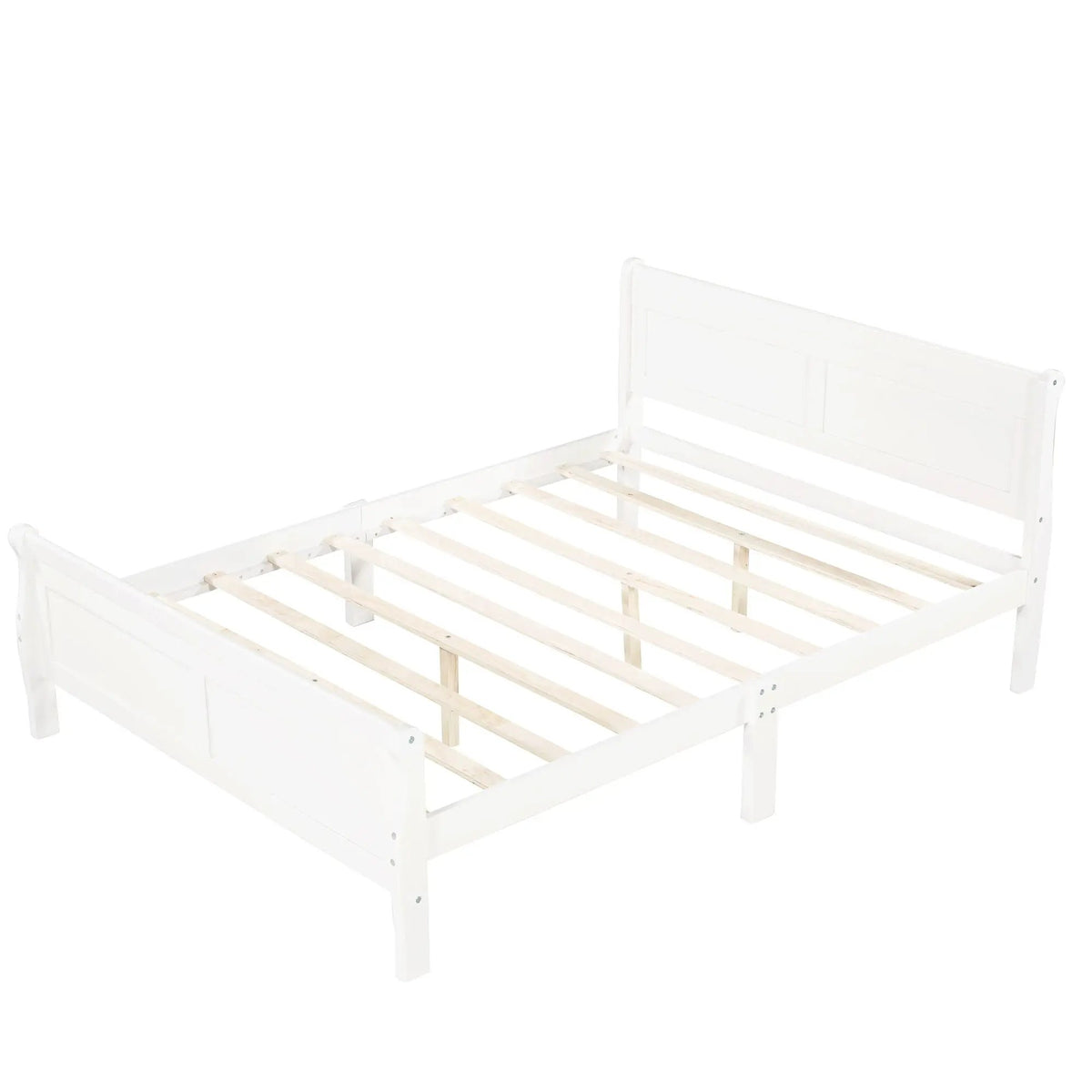Wood Platform Bed Frame | Headboard Footboard | Wood Slat Support