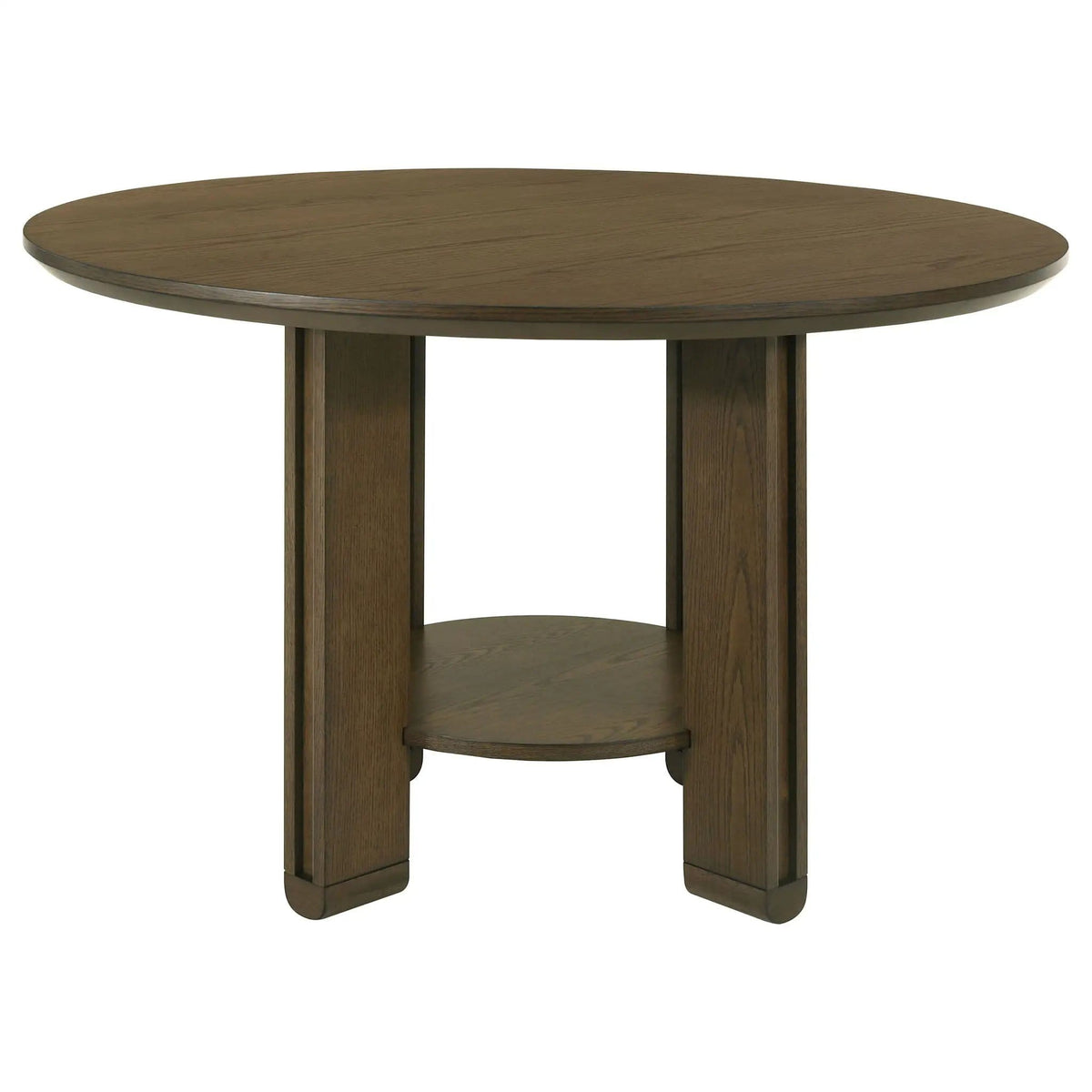 Ottowa 5-piece Round Wood Dining Room Table Set | 5-Piece Set | Rubberwood & Engineered Wood | Brown