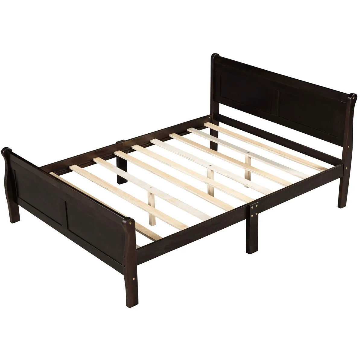 Wood Platform Bed Frame | Headboard Footboard | Wood Slat Support