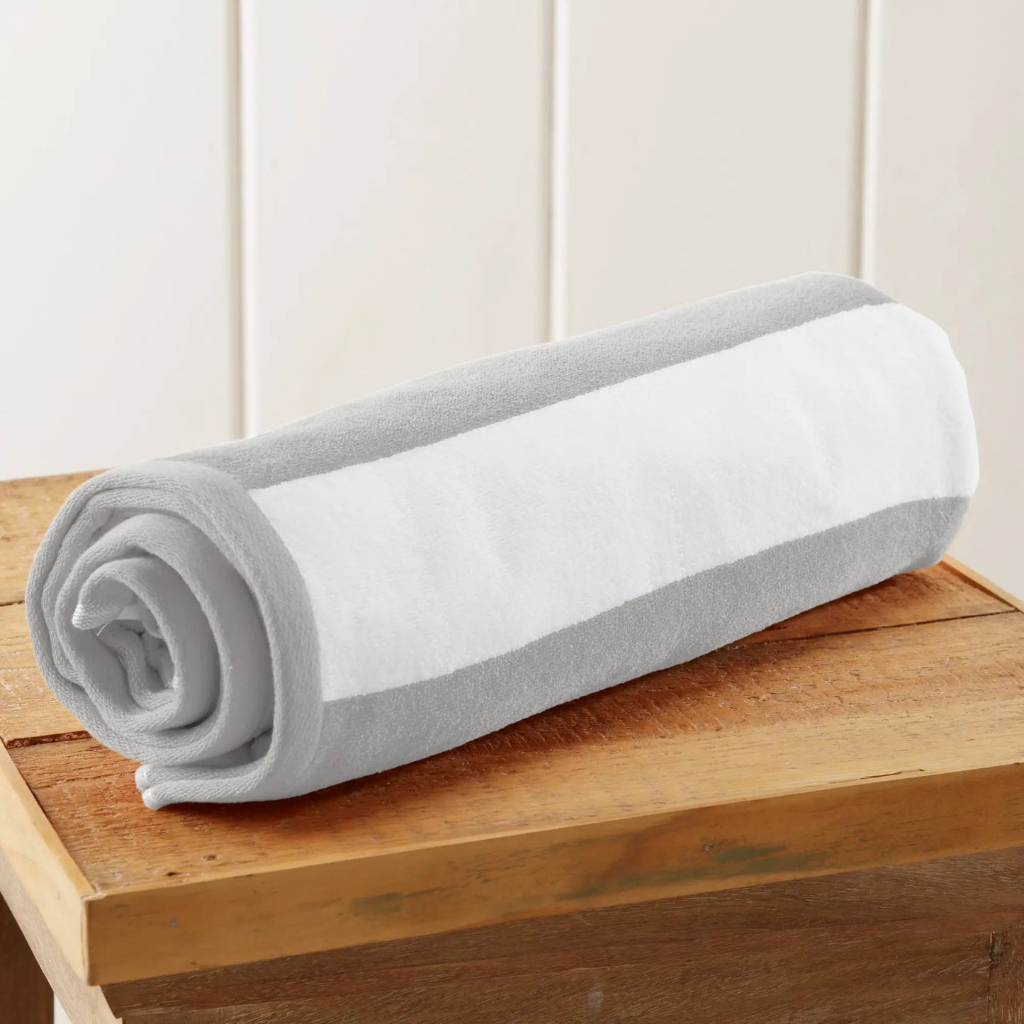 Cotton Velour Cabana Stripe Beach Towel - Novia Collection